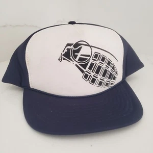 Gorra Grenade Hat para Hombres Snapback Azul Blanco Ajustable Dirt Bike Mulisha Adulto - Imagen 1 de 5