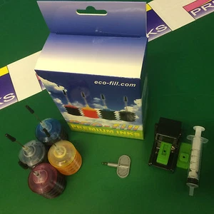 EcoFill INK Cartridge REFILL KIT HP Envy 4500 4503 4504 4507 4508 5530 5534 5536 - Zdjęcie 1 z 7