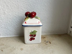 Villeroy & Boch Cottage Charm lata de mermelada azucarero cereza H: 11 cm ¡BUENO! - Imagen 1 de 2