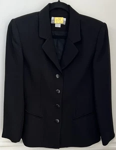 Petite Sophisticate Women’s Black Acetate Blend Jacket Blazer Size 6 - Picture 1 of 8
