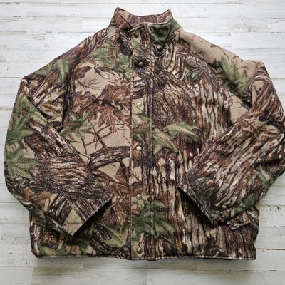 Vintage Cabelas Jacket Mens XL Whitetail Clothing Realtree Camo Full Zip Hunting - Image 1 of 4