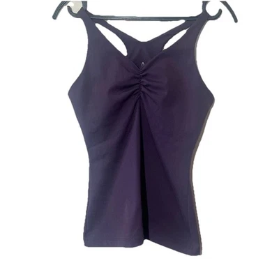 Camiseta sin mangas Prana Sabin Chakara para mujer XS ajustada acanalada ajustada ropa deportiva berenjena Foto 1 de 4