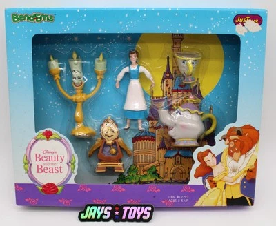 Beauty and the Beast Bend-ems Belle w/ Servants 5 Piece Set JusToys New in Box - Image 1 of 4