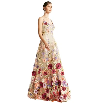 Vestido AW Allison de tul sin mangas floral bordado talla 0 nuevo con etiquetas # Foto 1 de 4