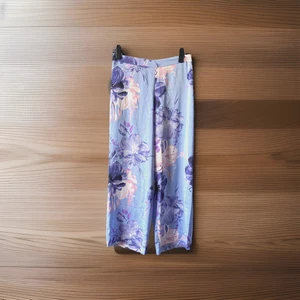 Ladies F&F Blue Mix Floral Wide Leg Floaty Pyjama Bottoms Size 12-14 NEW - Picture 1 of 5