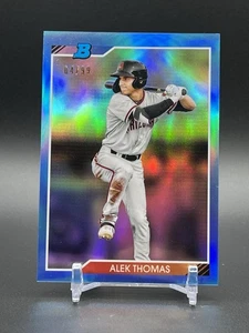 2020 Bowman Heritage Chrome Prospects Blue Refractor /99 Alek Thomas #92CP-AT - Picture 1 of 2