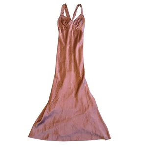 Birdy Grey Veronica Kleid Matt Satin Desert Rose Maxikleid Größe Medium Neu mit Etikett - Bild 1 von 13