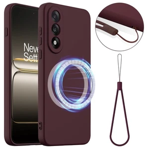 Fo OnePlus Nord 5, Luxury Skin Touch Feel Liquid Silicone Magnetic Cover Case - Picture 1 of 22