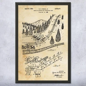 Snow Maker Patent Wall Art Poster, Canvas or Framed Skiing Art Winter Decor - Picture 1 of 15