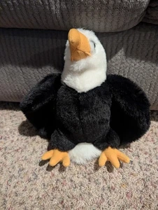 Aurora Plush Bald Eagle Black White Realistic Pre Owned - Picture 1 of 5
