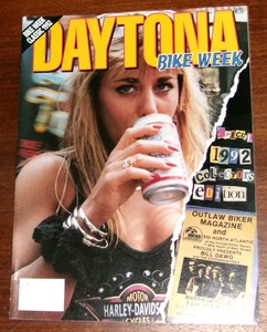 Vintage July 1992 DAYTONA Bike Week OUTLAW BIKER Magazine Tattoos/Motorcycles - Bild 1 von 2