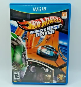 Hot Wheels: World's Best Driver gioco Nintendo Wii U completo CIB - USATO-BUONO - Foto 1 di 4