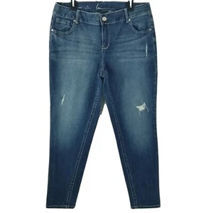 Lane Bryant 16 Average Skinny Genius Fit Mid-Rise Medium Blue Wash Women's Jeans - Picture 1 of 12