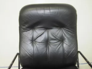 Ekornes Stressless Black Leather Back 1970's era chair armchair recliner - Picture 1 of 22