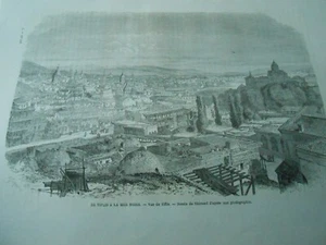 Gravure 1860 - De Tiflis à la Mer Noire Vue de Tiflis - Imagen 1 de 1