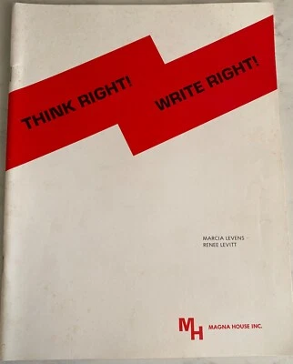 Vintage 1981 UNUSED  Think Right! Write Right!  workbook by Levens & Levitt - Image 1 of 4