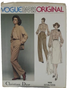 Vogue Paris Sewing Pattern Christian Dior 1608 Jacket Blouse Skirt Pants Size 12 - Picture 1 of 4