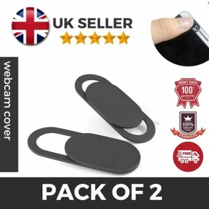 Phone Camera Cover Laptop Webcam Security Protect Security Black Slide 2PCS - Bild 1 von 10