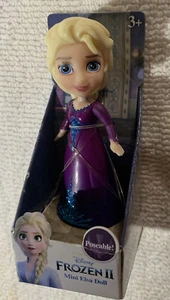 Disney Frozen Elsa Poseable Mini Doll Miniature Purple Dress Jakks - Picture 1 of 3
