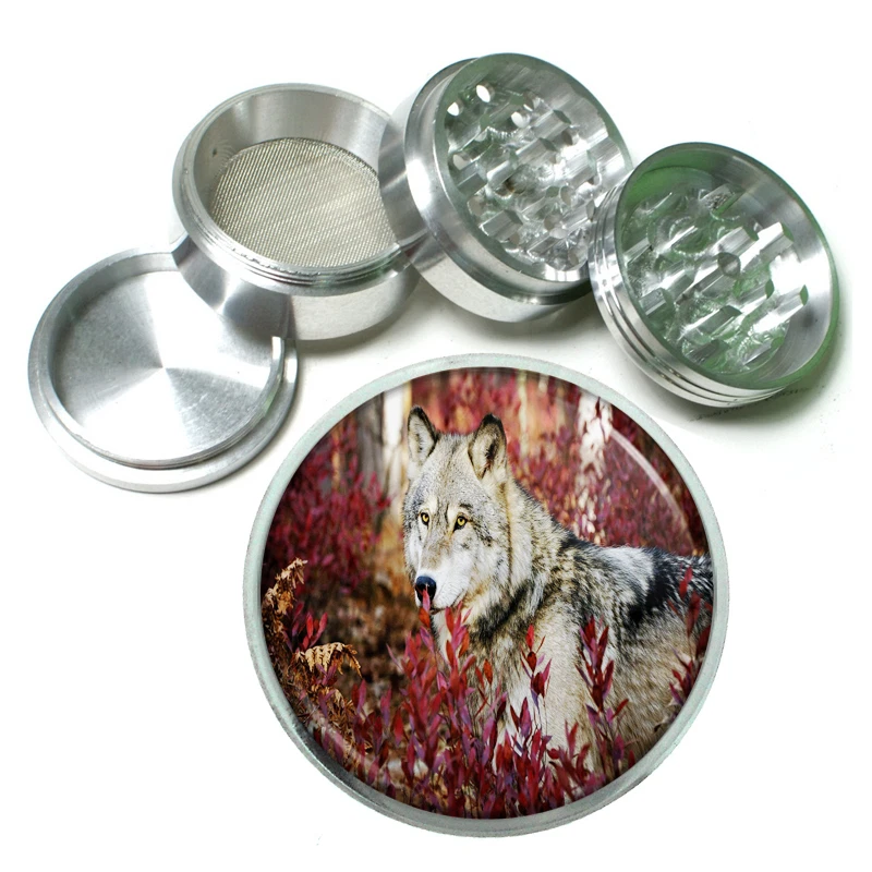 Wolf Aluminum Grinder D4 56mm 4 Piece Wilderness Animal Dog Hunter Predator - Image 1 of 1
