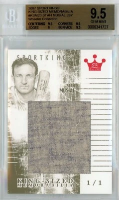 2007 SPORTKINGS KING-SIZED MEMORABILIA 1/1 - #KSM23 STAN MUSIAL JERSEY - BGS 9.5 - Image 1 of 2