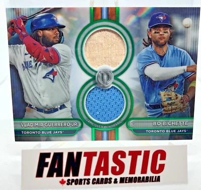 Vladimir Guerrero Jr / Bo Bichette Dual Relic GREEN /99 2024 Topps Tribute DR2GB - Image 1 of 2