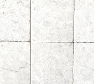Platinum Ice 4x4 Tumbled Marble Tile Backsplash Floor Patio Wall (1 PIECE) Foto 1 de 4