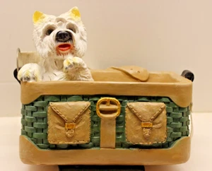 Westie Hunde Figur - Porzellan - Ablagefläche für Hundeleckerlis usw. - Bild 1 von 2