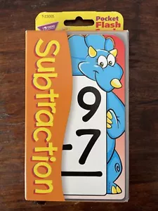 TREND Math Subtraction Pocket Flash Cards Vintage 1999 Homeschool Dinosaurs MINT - Picture 1 of 2