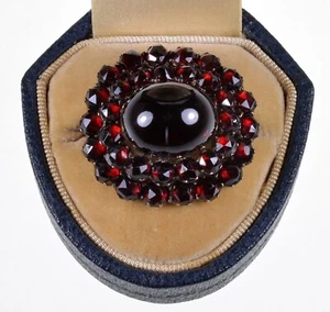 ANTIKE VIKTORIANISCHE BÖHMISCHE GRANATBROSCHE PIN C.1830 - Bild 1 von 5