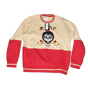 New Disney Pixar Coco Miguel Medium Floral Panel Crewneck BoxLunch Exclusive - Picture 1 of 11