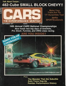 HI PERFORMANCE CARS 1977 SEPT - 482 SMALL BLOCK CHEVY, '77 HUST/OLD TEST - Bild 1 von 1