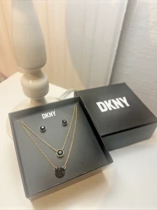 New DKNY Necklace & Earrings Set – Elegant Jewelry, Perfect Gift for Loved One - Picture 1 of 12