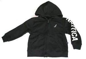 NWT Nautica Boy's Full Zip Sweatshirt Hoodie Jacket Black Select Size - Picture 1 of 2