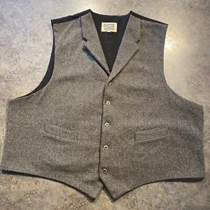 Frontier Classics Vest Wool Herringbone Men's 3XL Waistcoat Western Cowboy - Picture 1 of 14