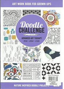 DOODLE CHALLENGER, ART WOR BOOK FOR GROWN UPS ADVANCED ART THERAPY ISSUE, 2015 - Picture 1 of 1