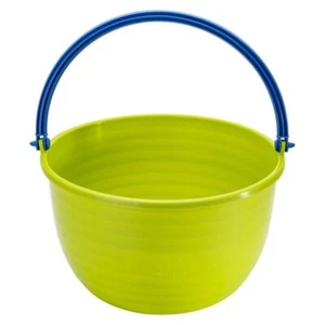 Brunner Vielzweckeimer Vinis grün mit Henkel blau 14 Liter Camping Outdoor - Bild 1 von 1