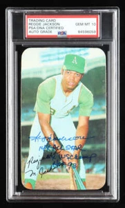 Reggie Jackson Signed 1970 Topps Super #28 with Multiple Inscriptions - Autograp - Picture 1 of 2