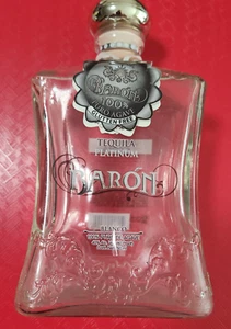 BARON TEQUILA PLATINUM BLANCO 100% PURE AGAVA 750 ml Empty Bottle #0396 Kosher - Picture 1 of 5
