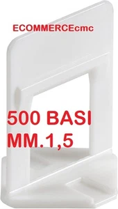 500 BASE RLS RAIMONDI LEVELLING SYSTEM 500 Pz. BASETTA RLS 500 Pezzi !!MM 1,5!! - Imagen 1 de 1