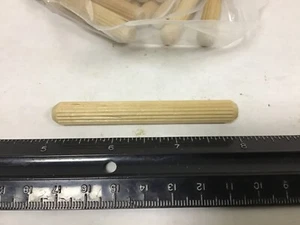 Qty (100) 3/8" X 3" Fluted Wood Dowels - Picture 1 of 2