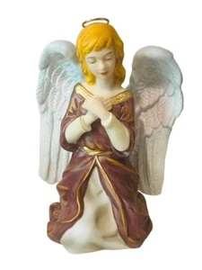 Angel Figurine Christmas Thomas Kinkade Hamilton Nativity Prayer Kneel Halo 2002 - Picture 1 of 5
