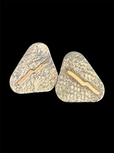 Sterling Silber 14k Southwestern Artisan Modernist Ohrstecker 925 Dreieck - Bild 1 von 5