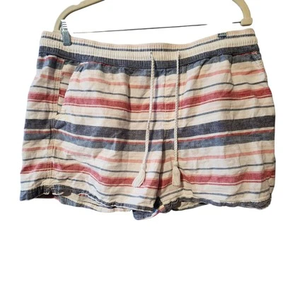 Sonoma Shorts Womens Size XL  Linen Cotton Pockets  Shorts Striped Pockets - Image 1 of 4