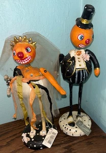 DE COLECCIÓN PENNY MCCALLISTER PUMPKIN PEOPLE, NOVIA Y NOVIO, MEDIO OESTE DE CAÑONES - Imagen 1 de 14