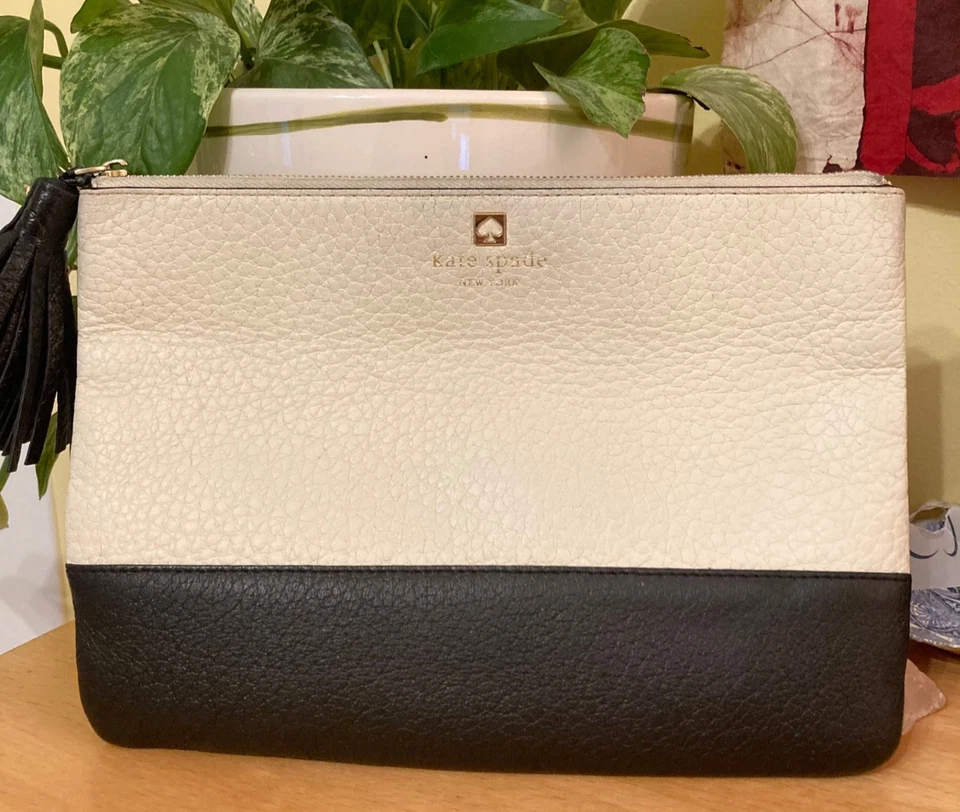 Cartera sin asas de cuero Kate Spade New York Southport Avenue Gia de cuero granulado Foto 1 de 4