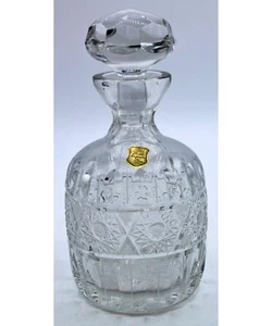 Vintage Polish Lead Crystal Pinwheel Decanter | Please Read - Picture 1 of 4