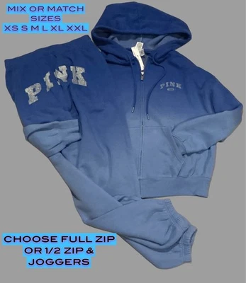 VICTORIA'S SECRET ROSA SUDADERA CON CAPUCHA Y PANTALONES JOGGERS CONJUNTO LOGO XS-XXL NUEVO CON ETIQUETAS Foto 1 de 4