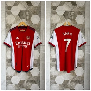 Adidas Arsenal FC #7 Saka 2021 2022 Authentic Home Soccer Jersey Men's Shirt M - Picture 1 of 17