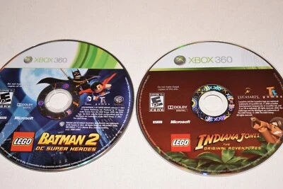 Лот из 2 игр LEGO Xbox 360 — Индиана Джонс и Бэтмен 2, «только диск» - Изображение 1 из 3